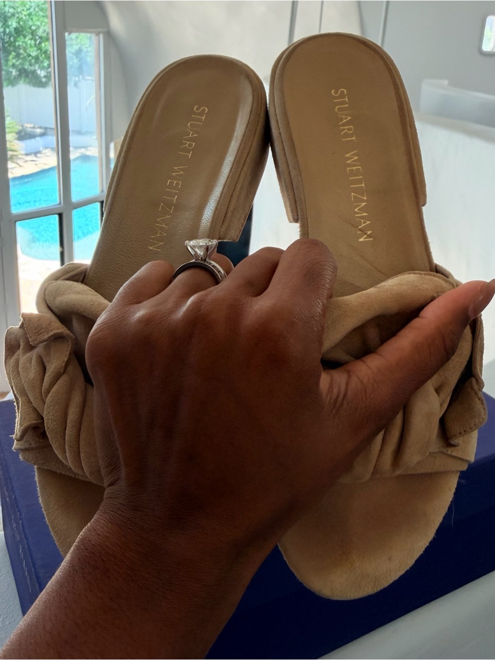 Stuart Weitzman Mojave Suede Sandals 🌞 - Picture 3 of 5